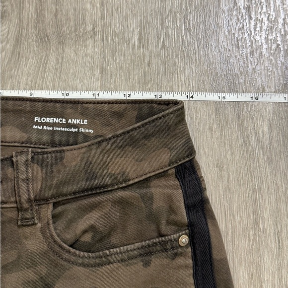 DL1961 Skinny Jeans Women Size 27 Army Green Camo Florence Ankle Mid Rise - Picture 7 of 13